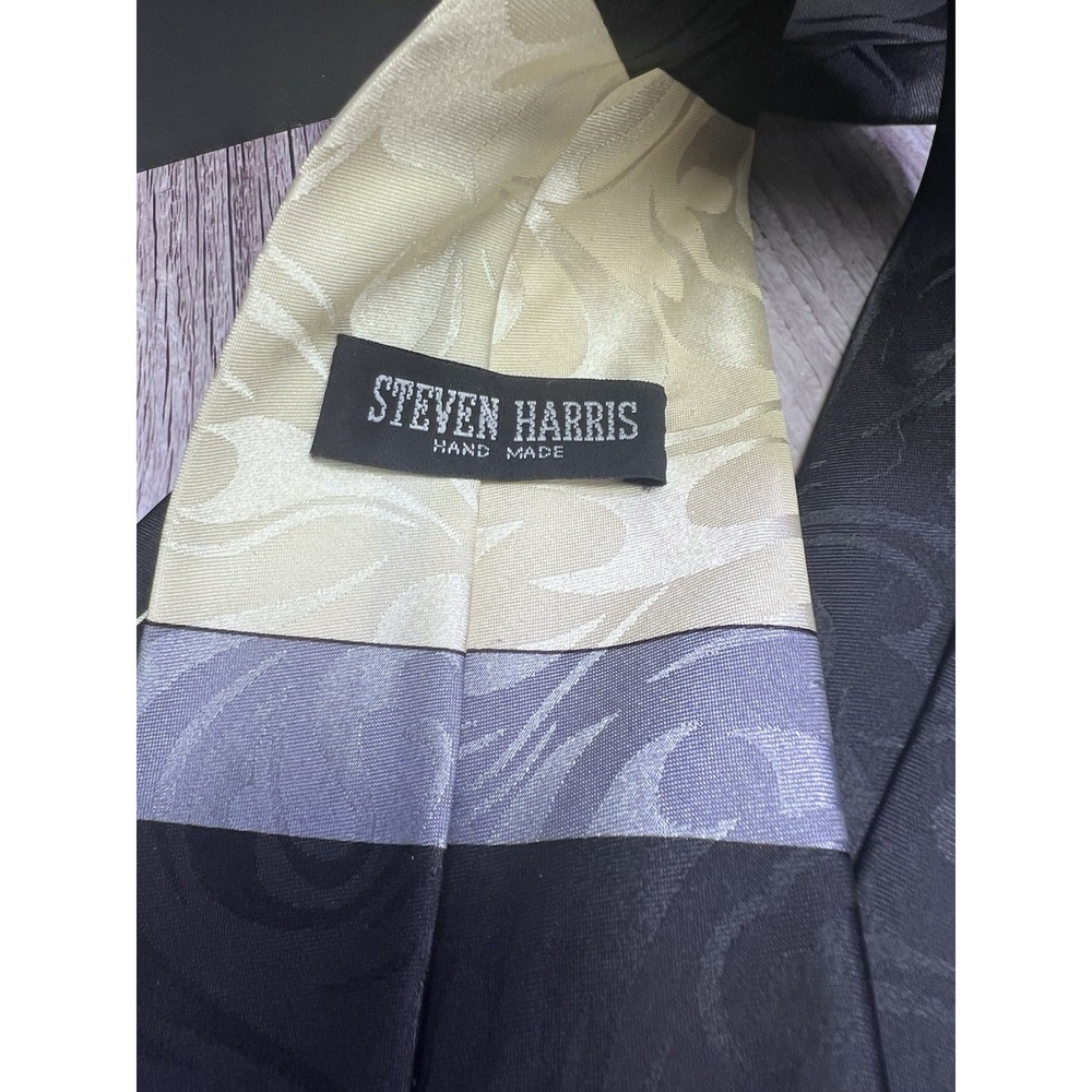 Steven Harris Blues Brothers VTG On a Mission from God Necktie Black Gold Tie - Picture 3 of 5